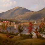 Center-Harbor-150x150 Detail of painting of Center Harbor, NH, by Samuel L. Gerry.