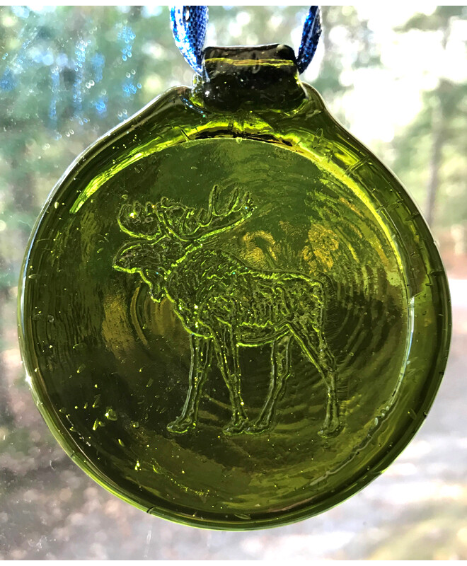 Moose Ornament - Green