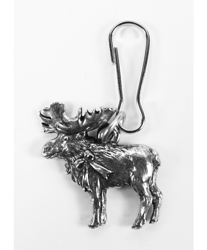 Charm Zipper Pull-Moose