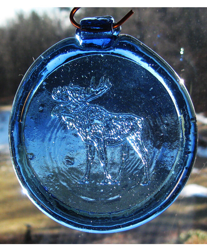 Moose Ornament - Blue